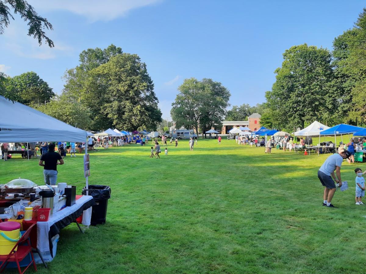 Grassy Area with Booths