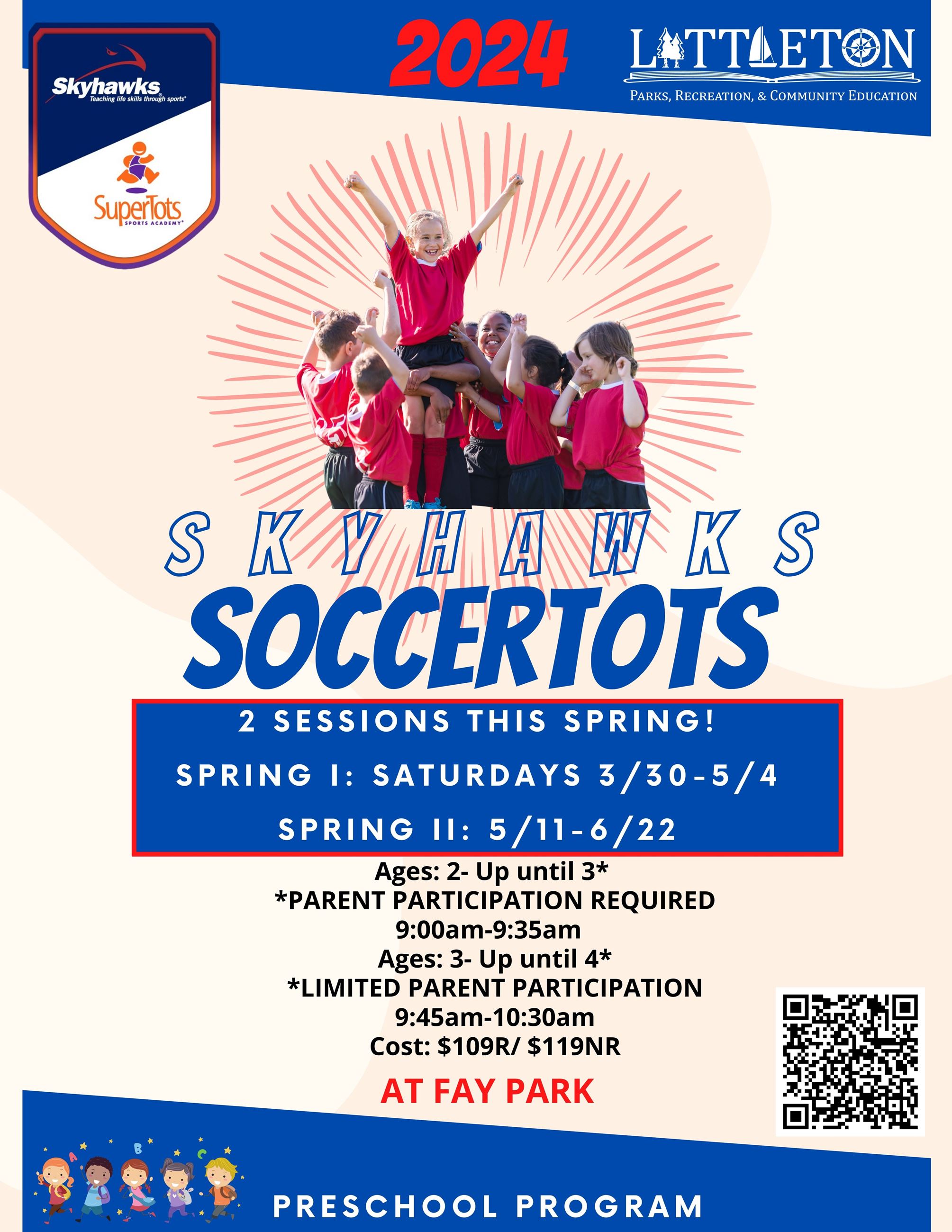 Skyhawks Soccer Tots Spring 2024