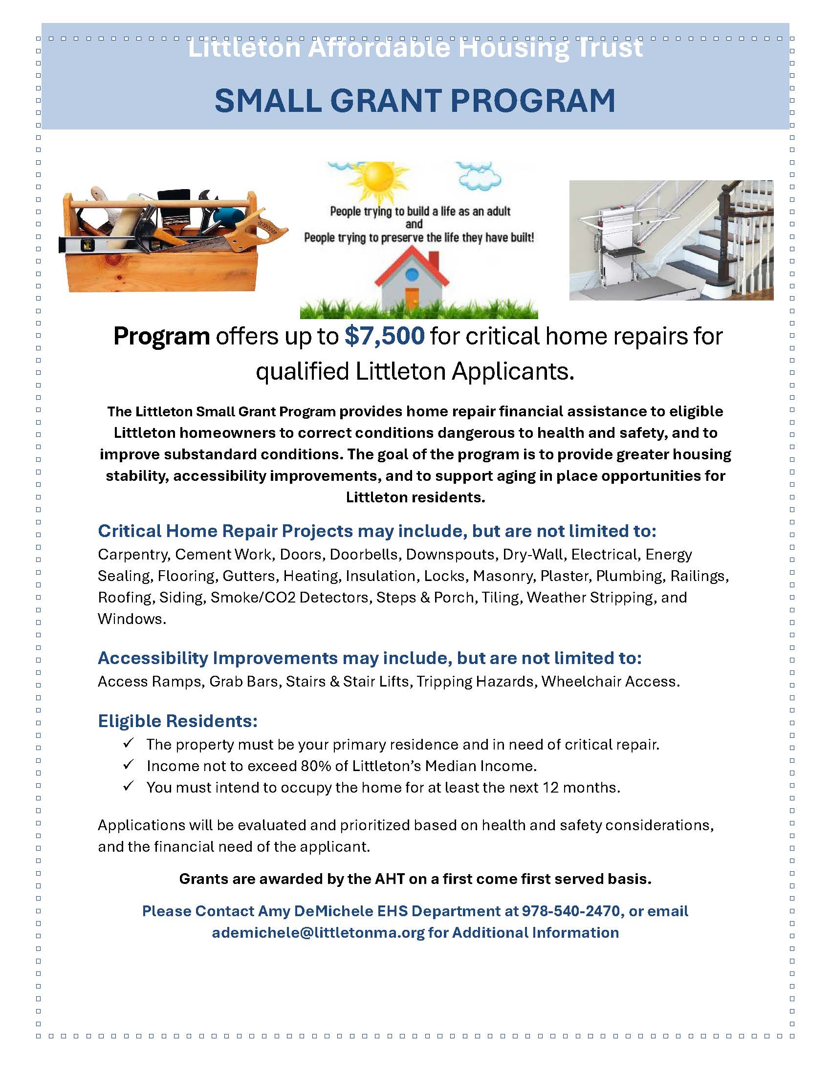 Small Grant Program Flyer